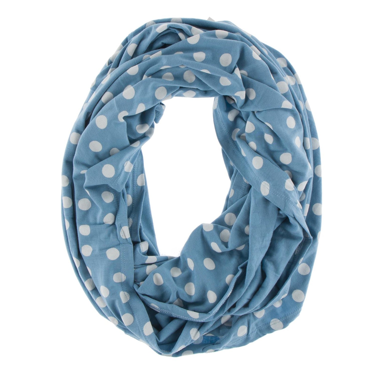 Print Single Layer Circle Scarf in Blue Moon Snowballs