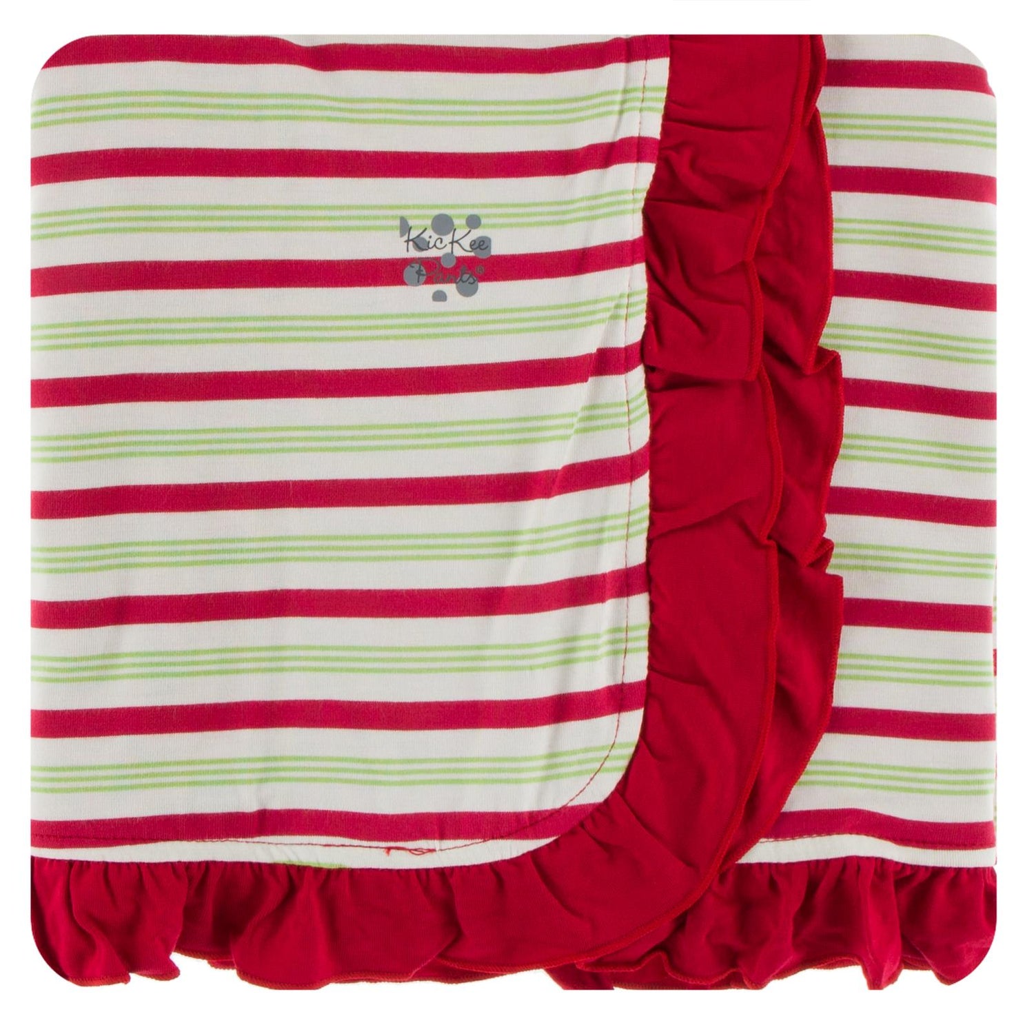 Print Ruffle Stroller Blanket in 2020 Candy Cane Stripe