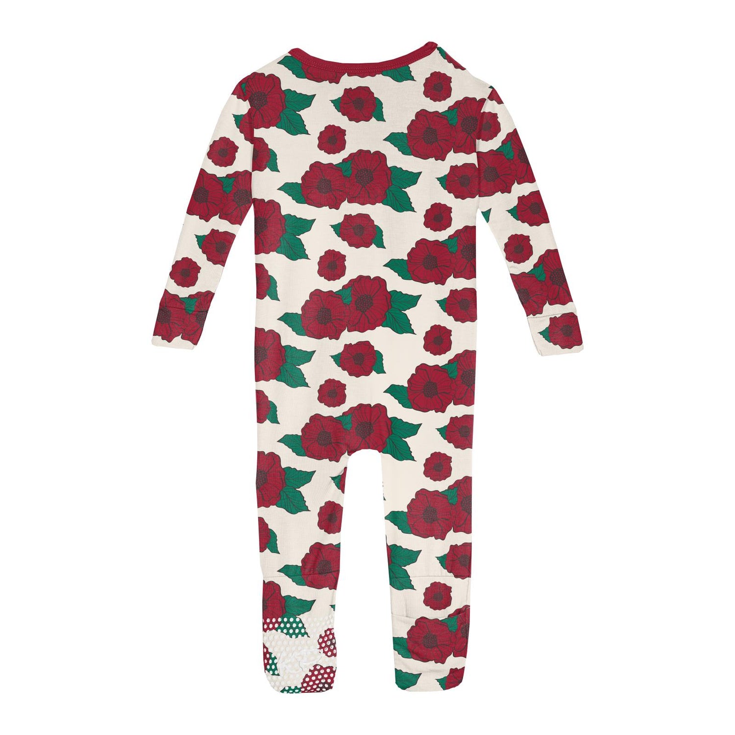 Print Convertible Sleeper with Zipper in Holiday Poppies