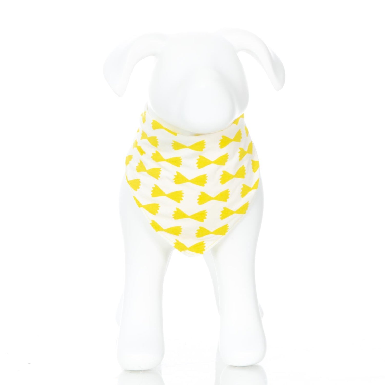 Print Dog Bandana in Natural Farfalle