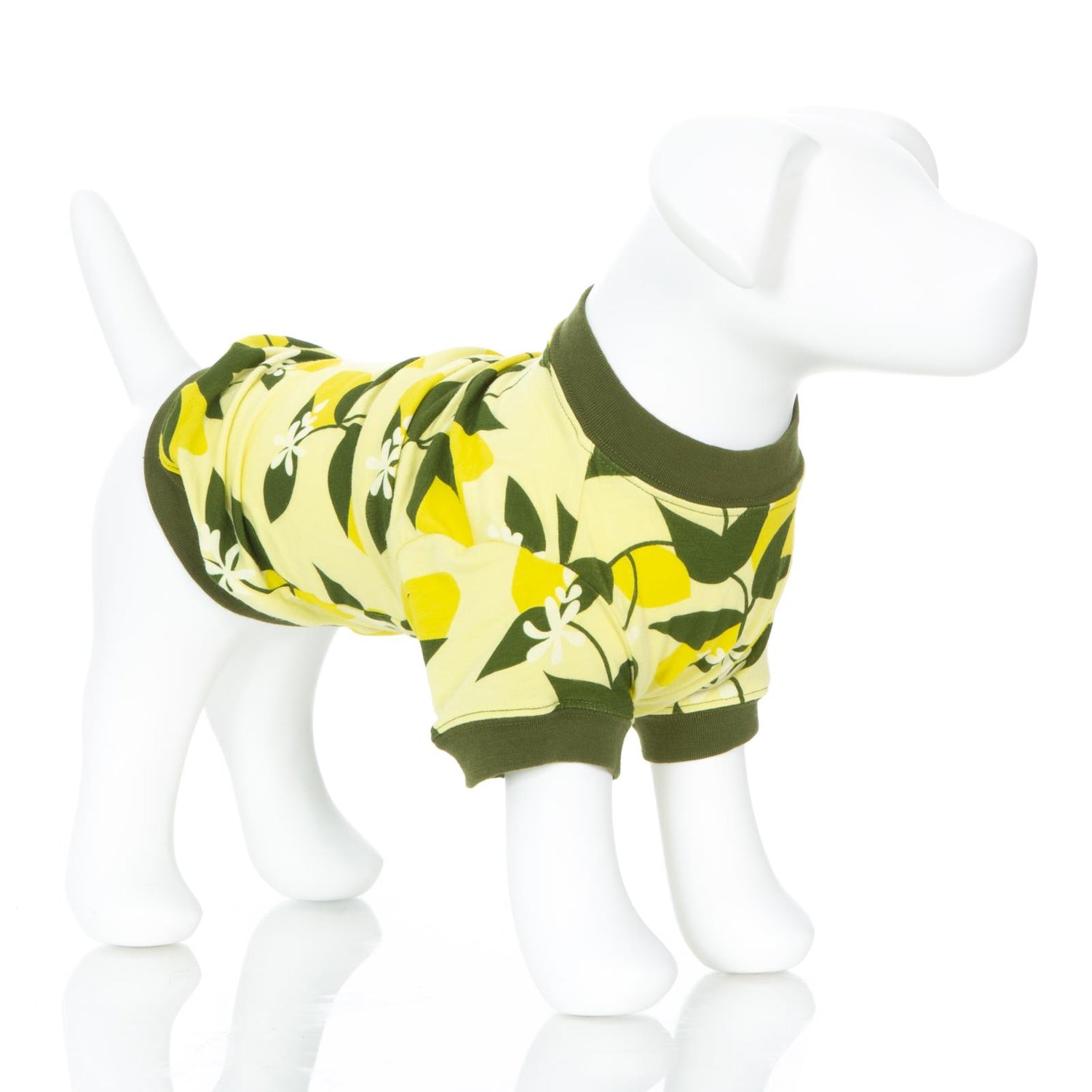 Print Dog Jammies in Lime Blossom Lemon Tree