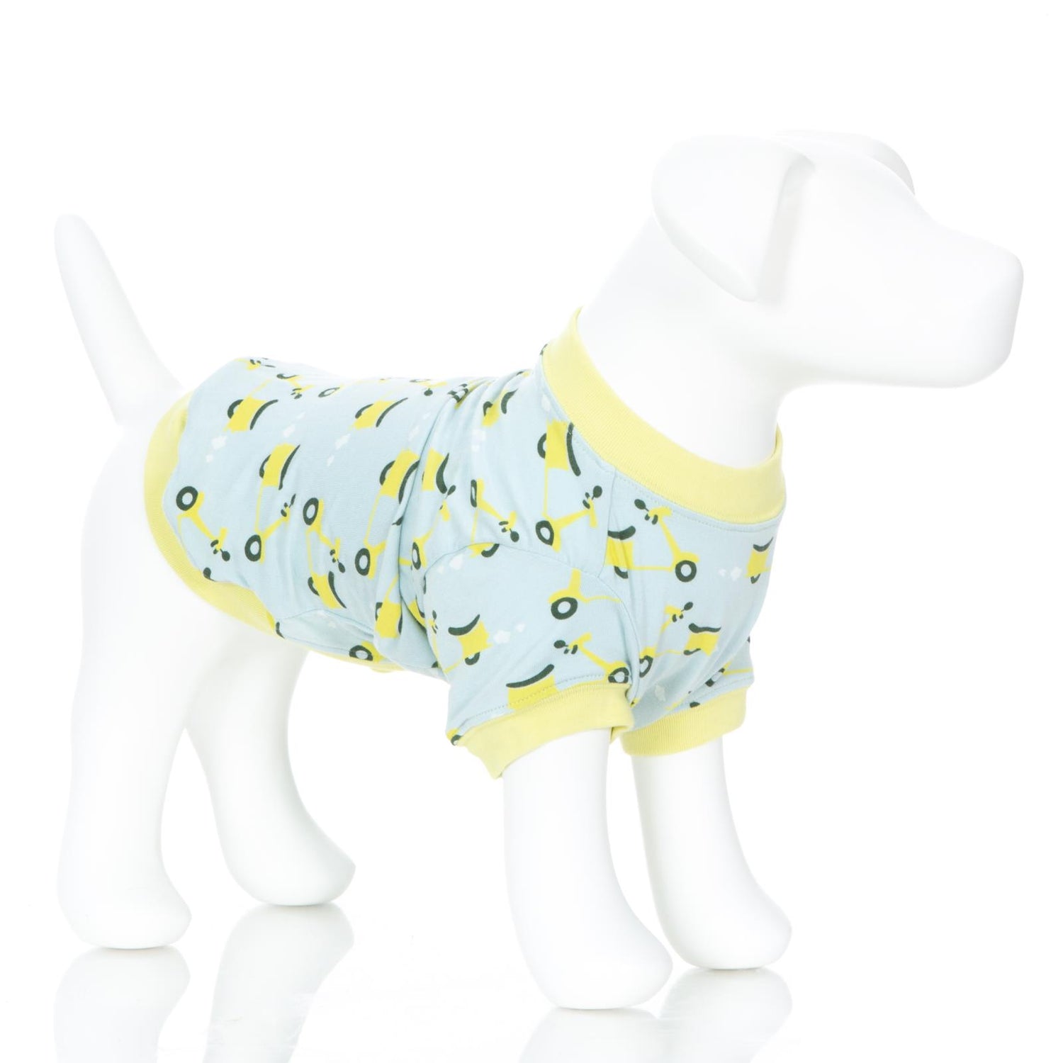 Print Dog Jammies in Spring Sky Scooter