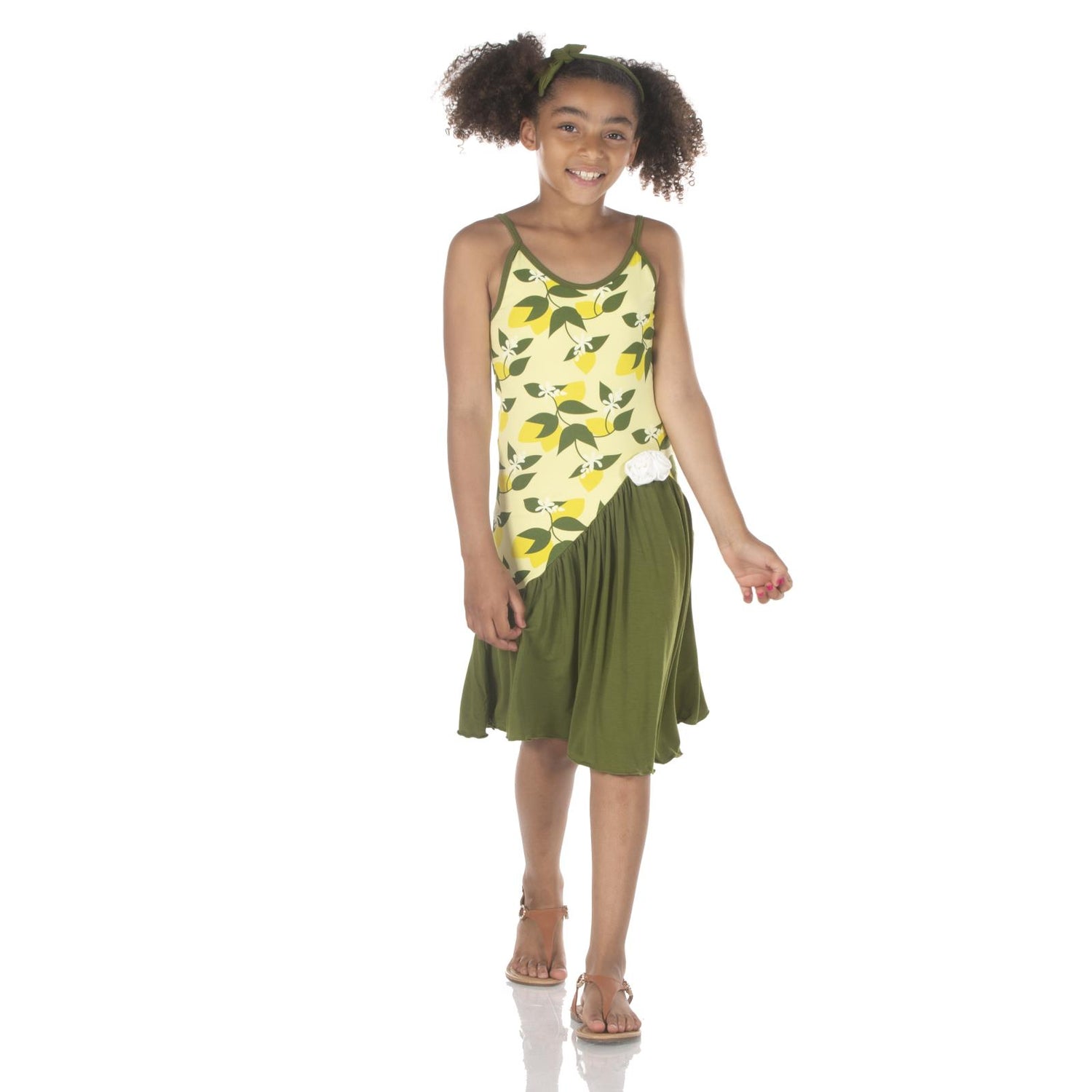 Print Luxe Tarantella Dress in Lime Blossom Lemon Tree