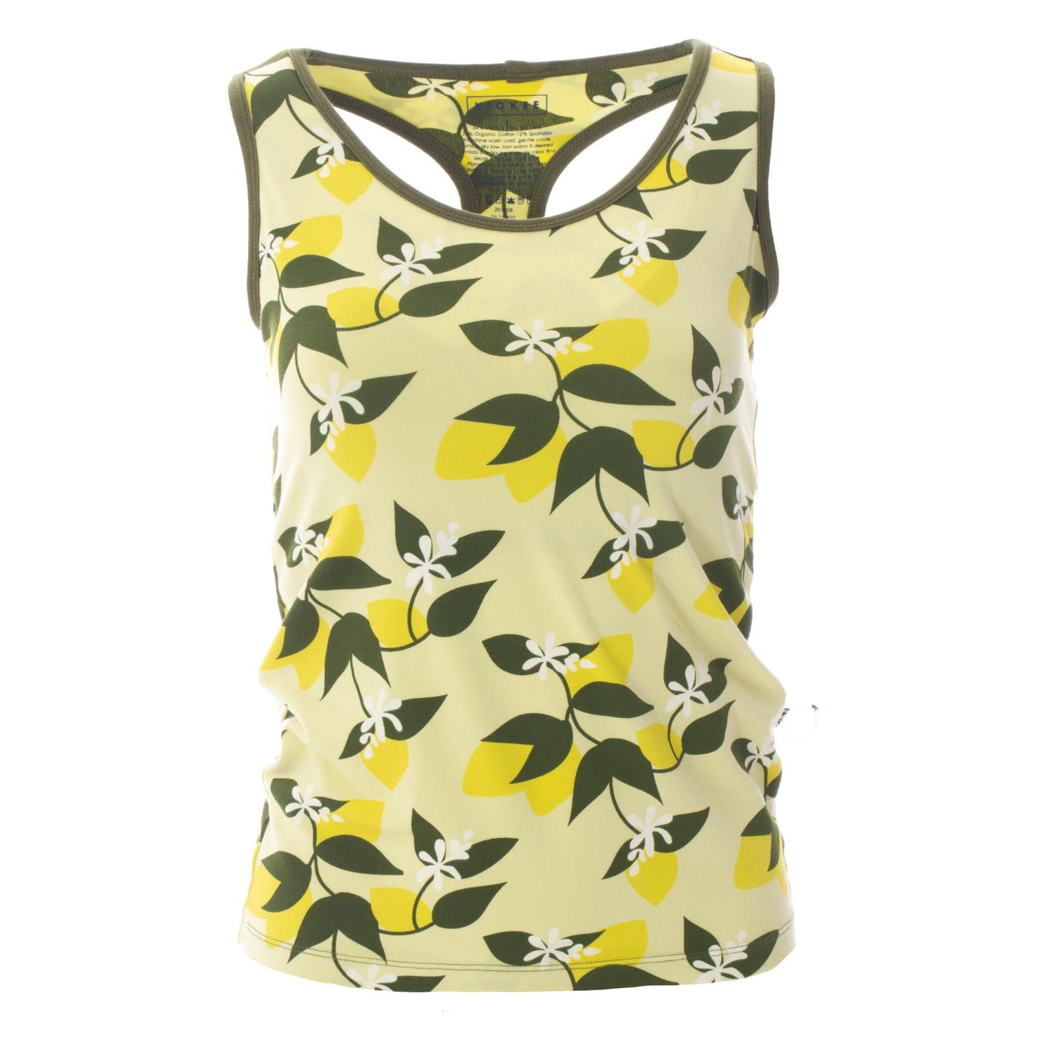 Print Women's Luxe Tank in Lime Blossom Lemon Tree