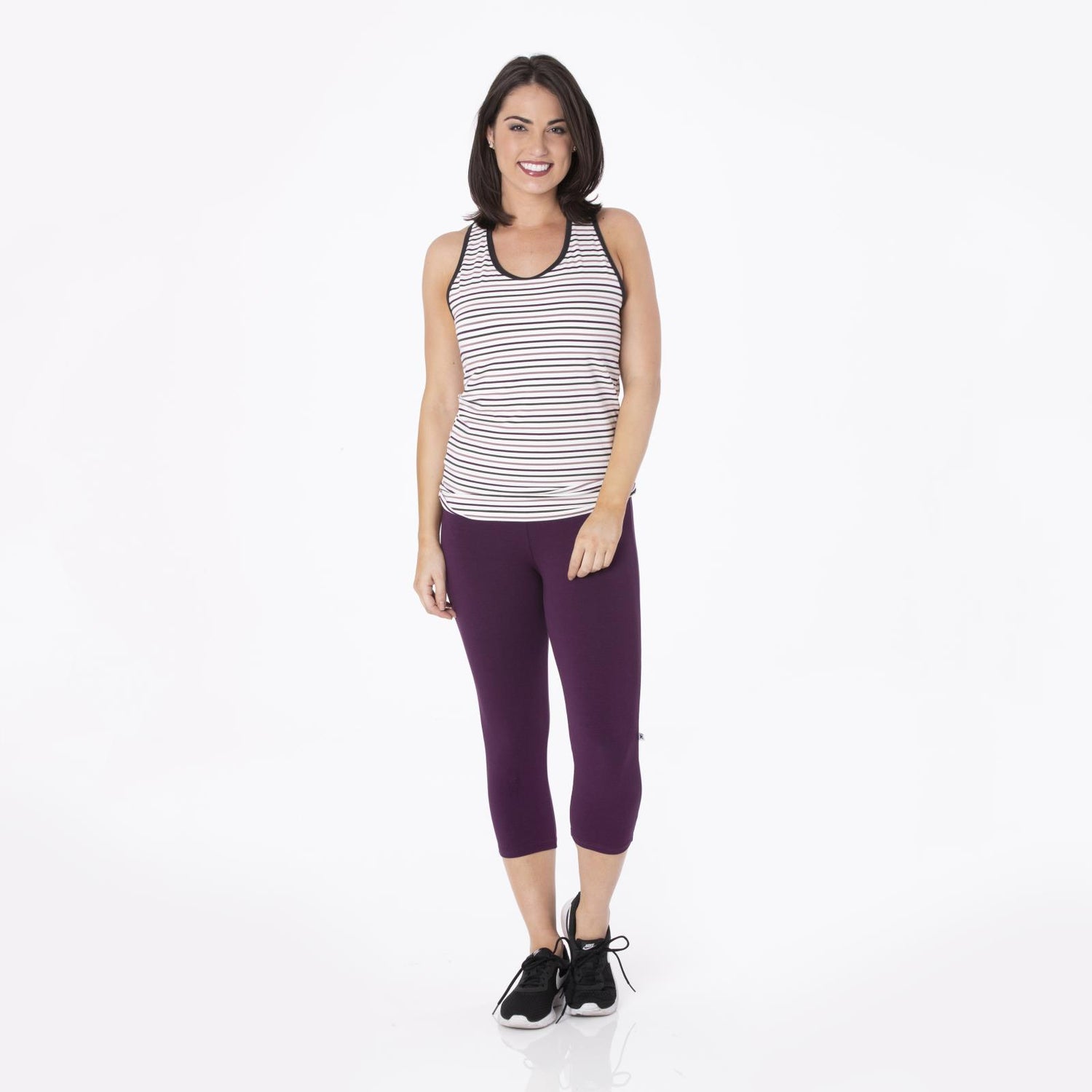 Print Women's Luxe Tank in Tuscan Vineyard Stripe