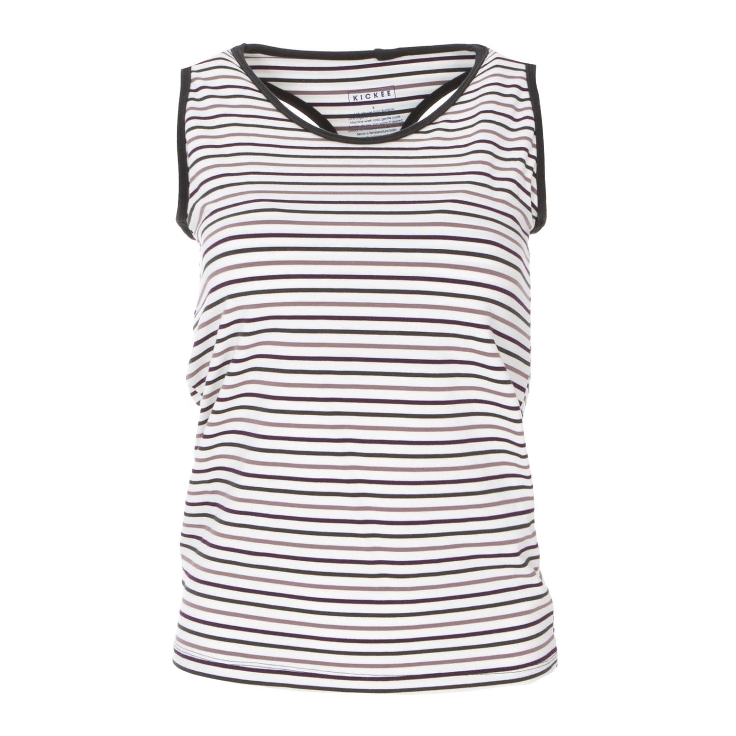 Print Women's Luxe Tank in Tuscan Vineyard Stripe