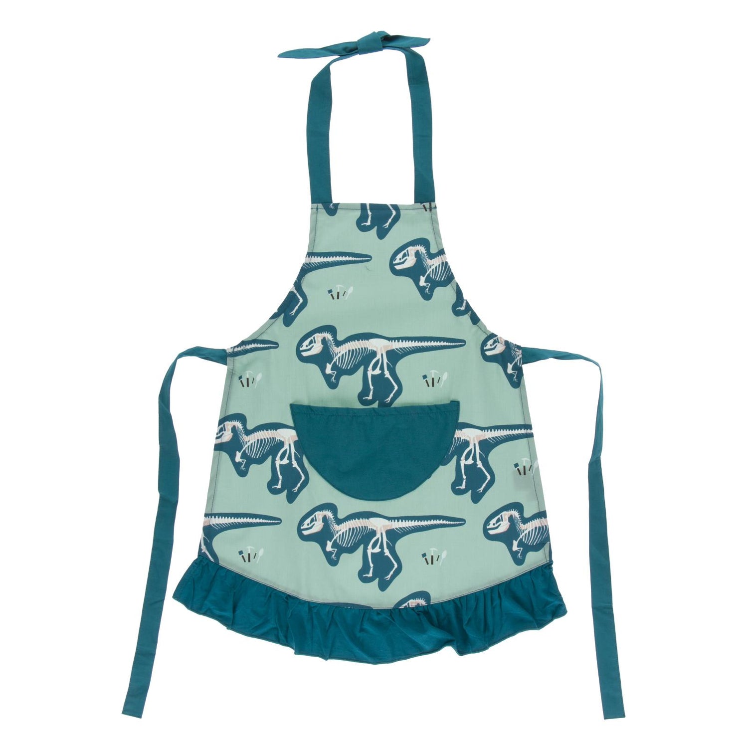 Print Ruffle Apron in Shore T-Rex Dig (102949)