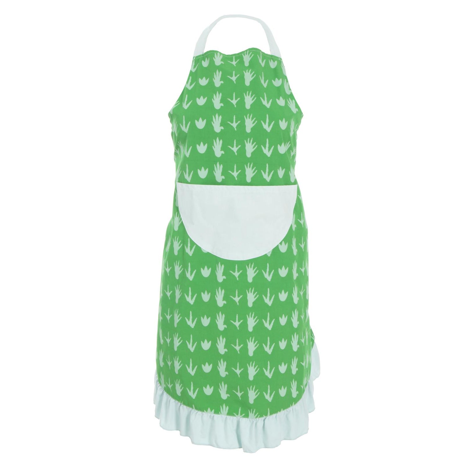 Women's Print Ruffle Apron in Dino Tracks