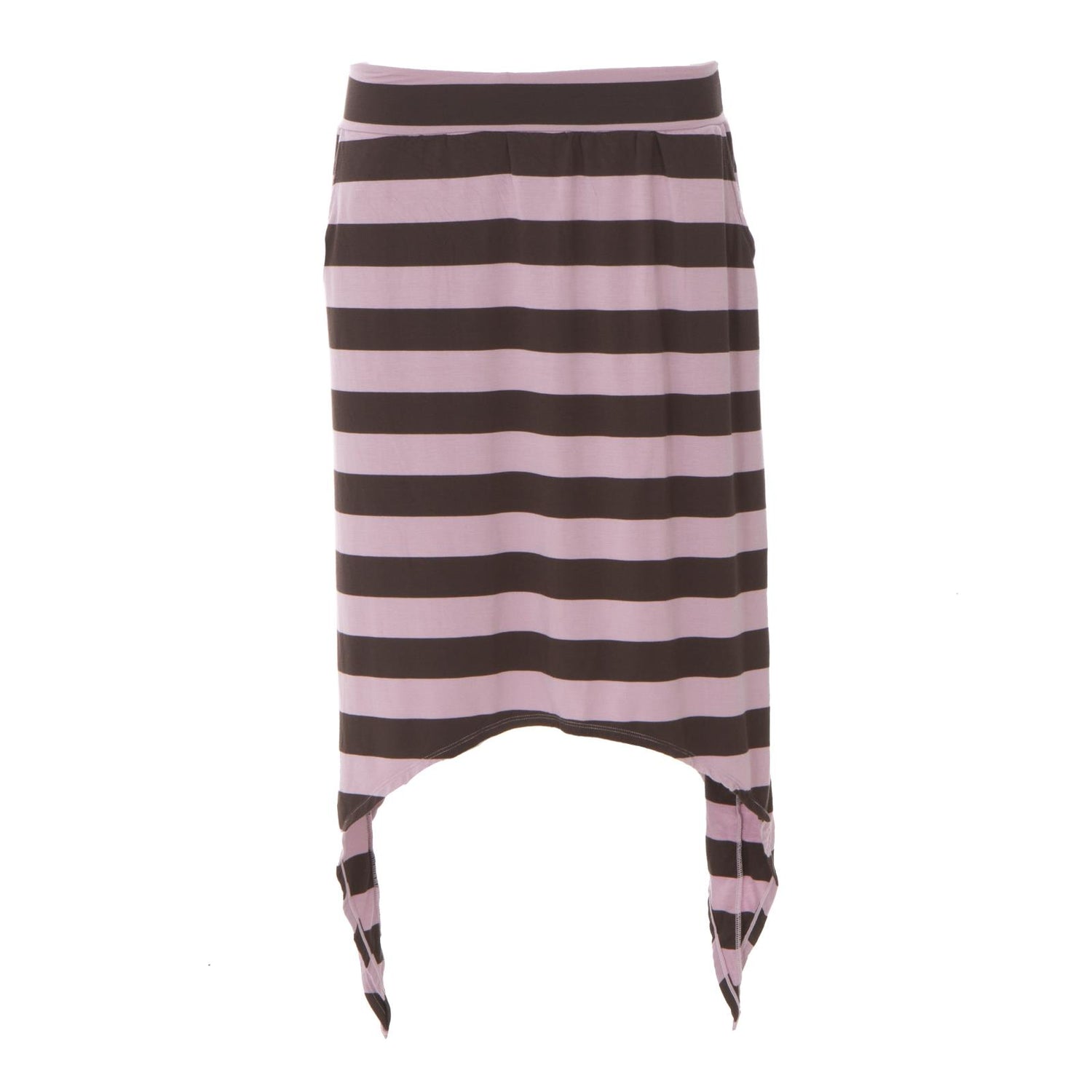 Women's Print Side-Tailed Skirt in Paleontology Flora Stripe