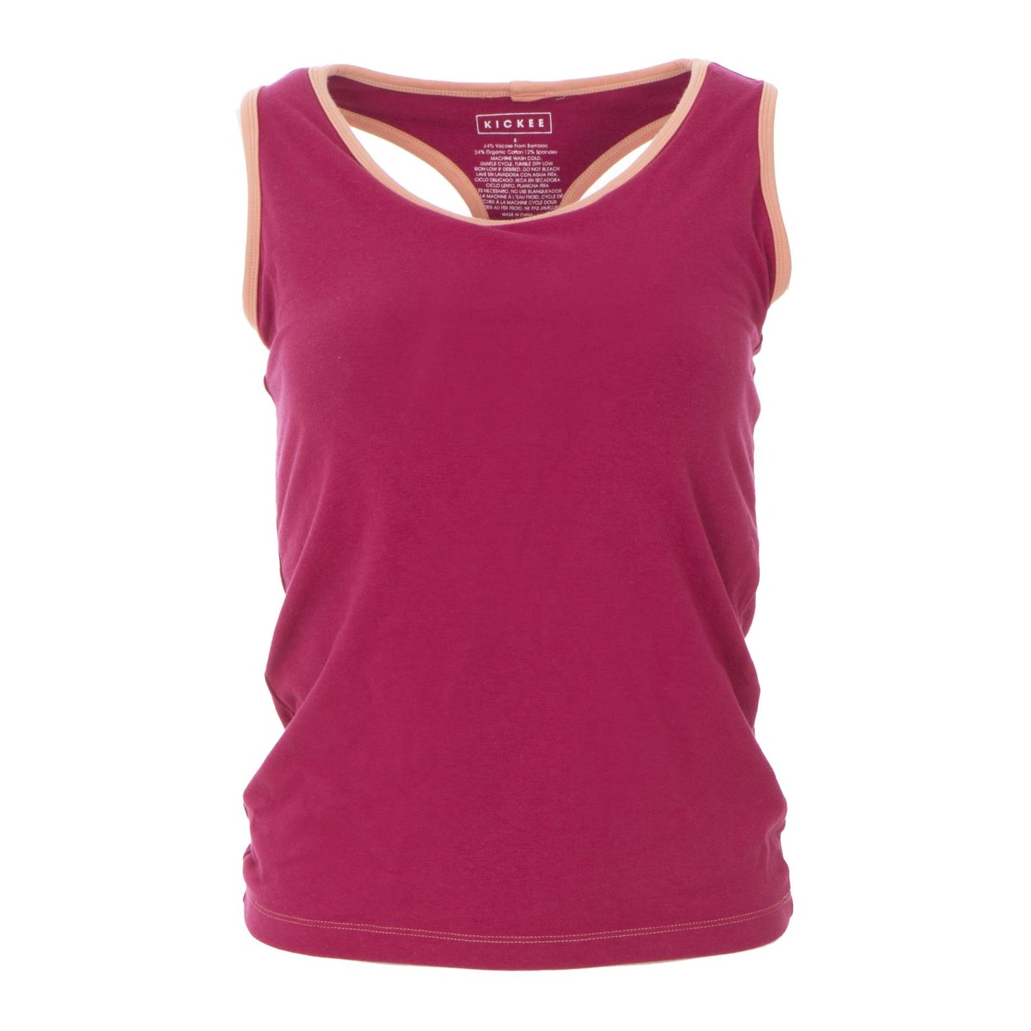 Women's Luxe Tank in Berry with Blush