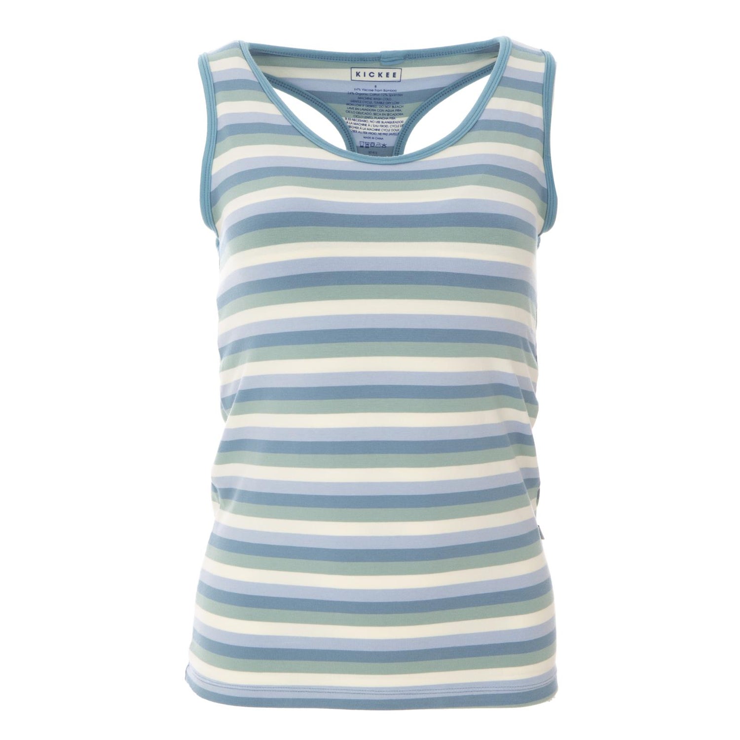 Print Women's Luxe Tank in Oceanography Stripe