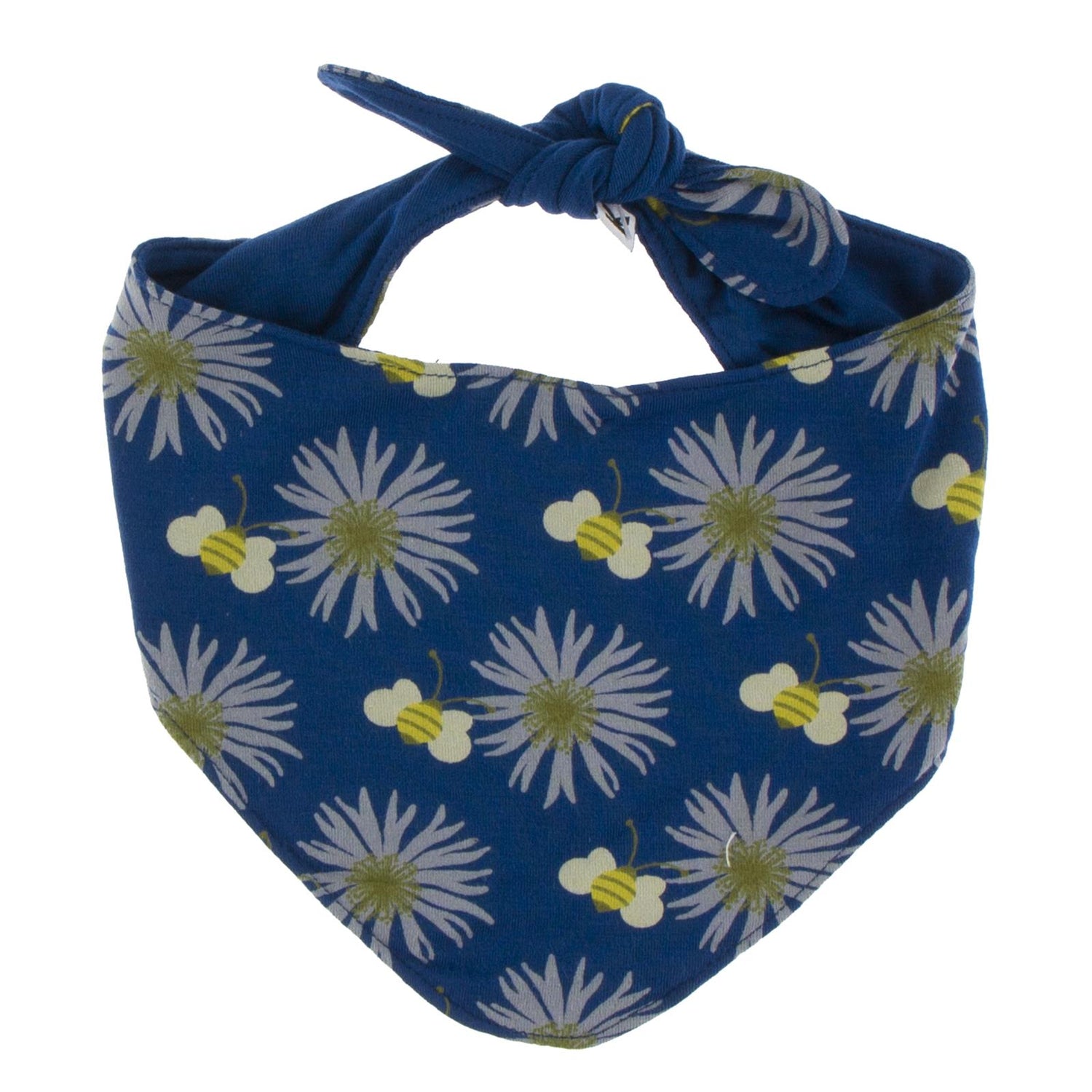 Print Dog Bandana in Navy Cornflower and Bee