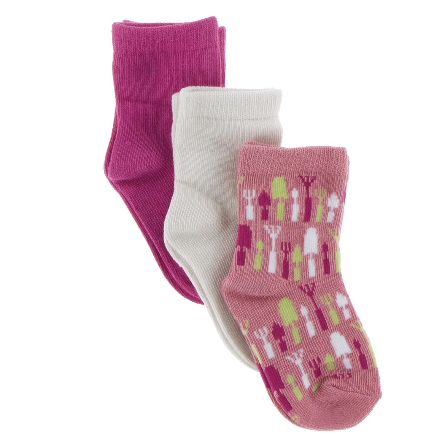 Socks (Set of 3) in Calypso, Natural & Strawberry Garden Tools (339176)