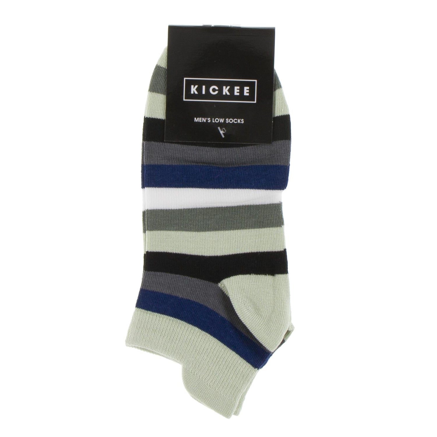 Print Men's No Show Socks in Zoology Stripe