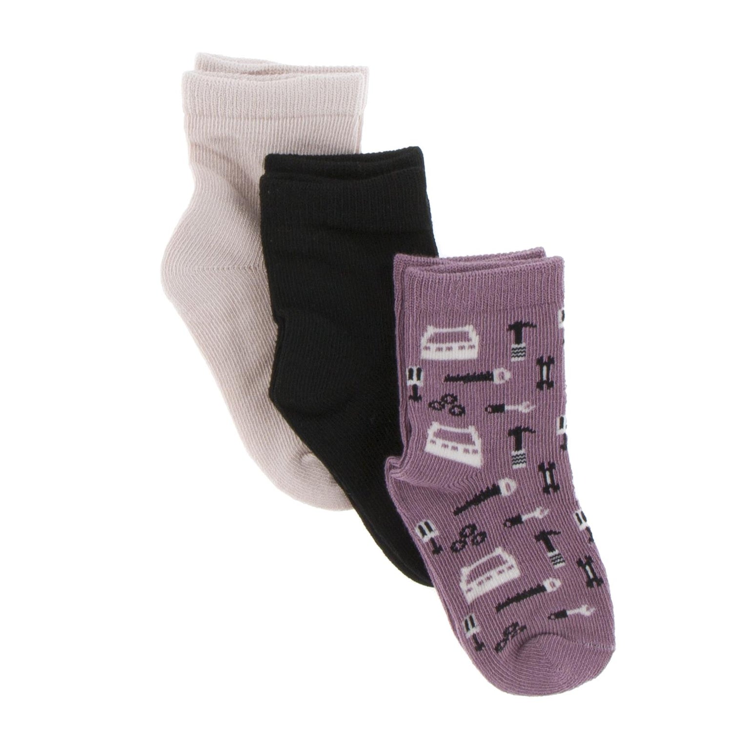 Socks (Set of 3) in Macaroon, Midnight & Pegasus Construction (339196)