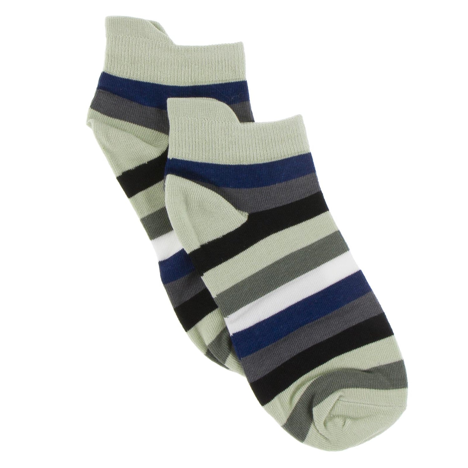 Print Men's No Show Socks in Zoology Stripe