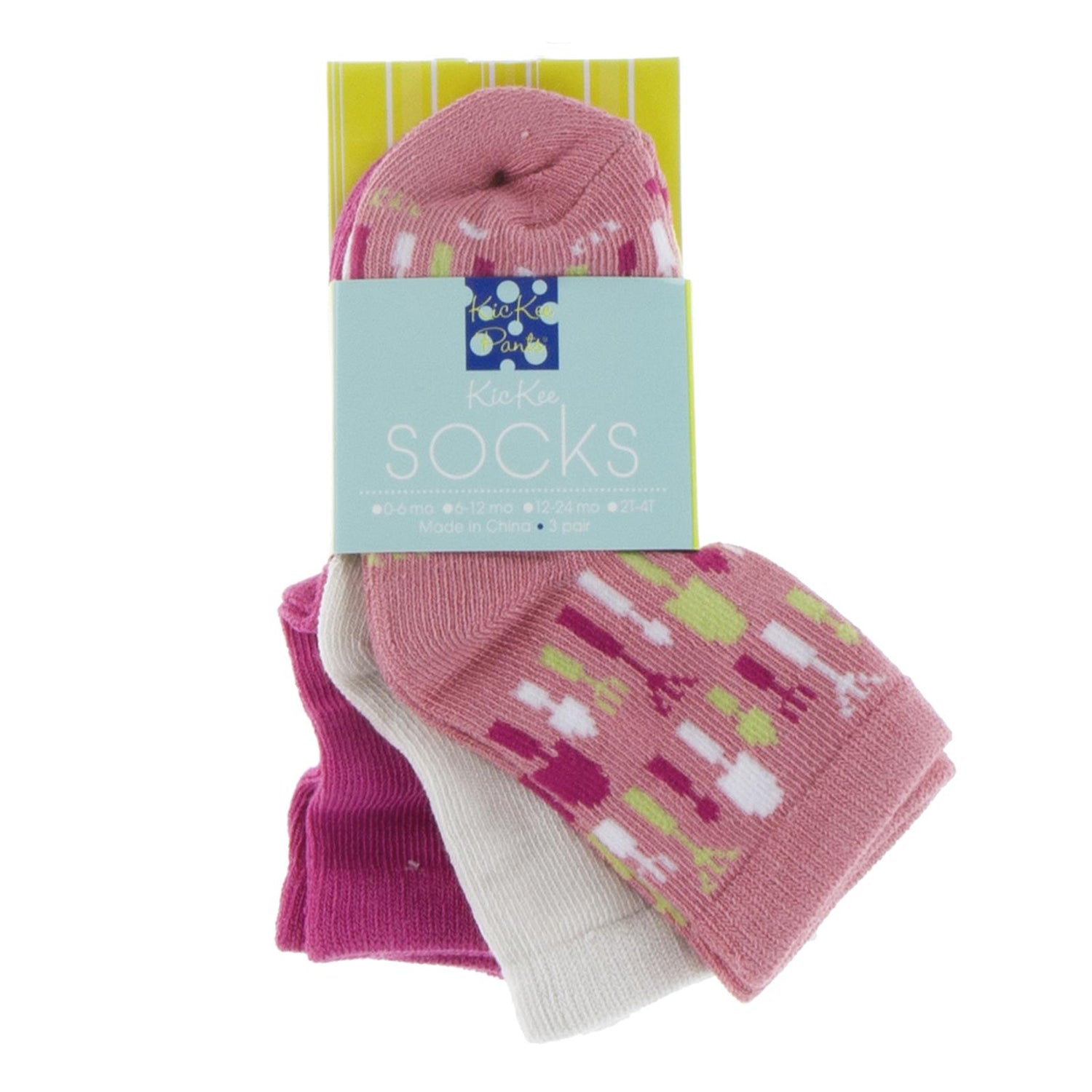 Socks (Set of 3) in Calypso, Natural & Strawberry Garden Tools (339222)