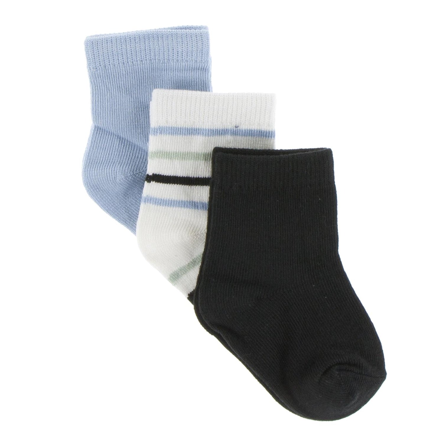 Socks (Set of 3) in Spring Sky, Tuscan Afternoon Stripe and Zebra (339253)