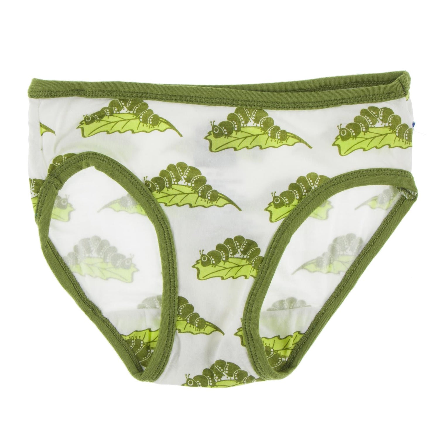 Print Girl Underwear in Natural Caterpillars with Grasshopper