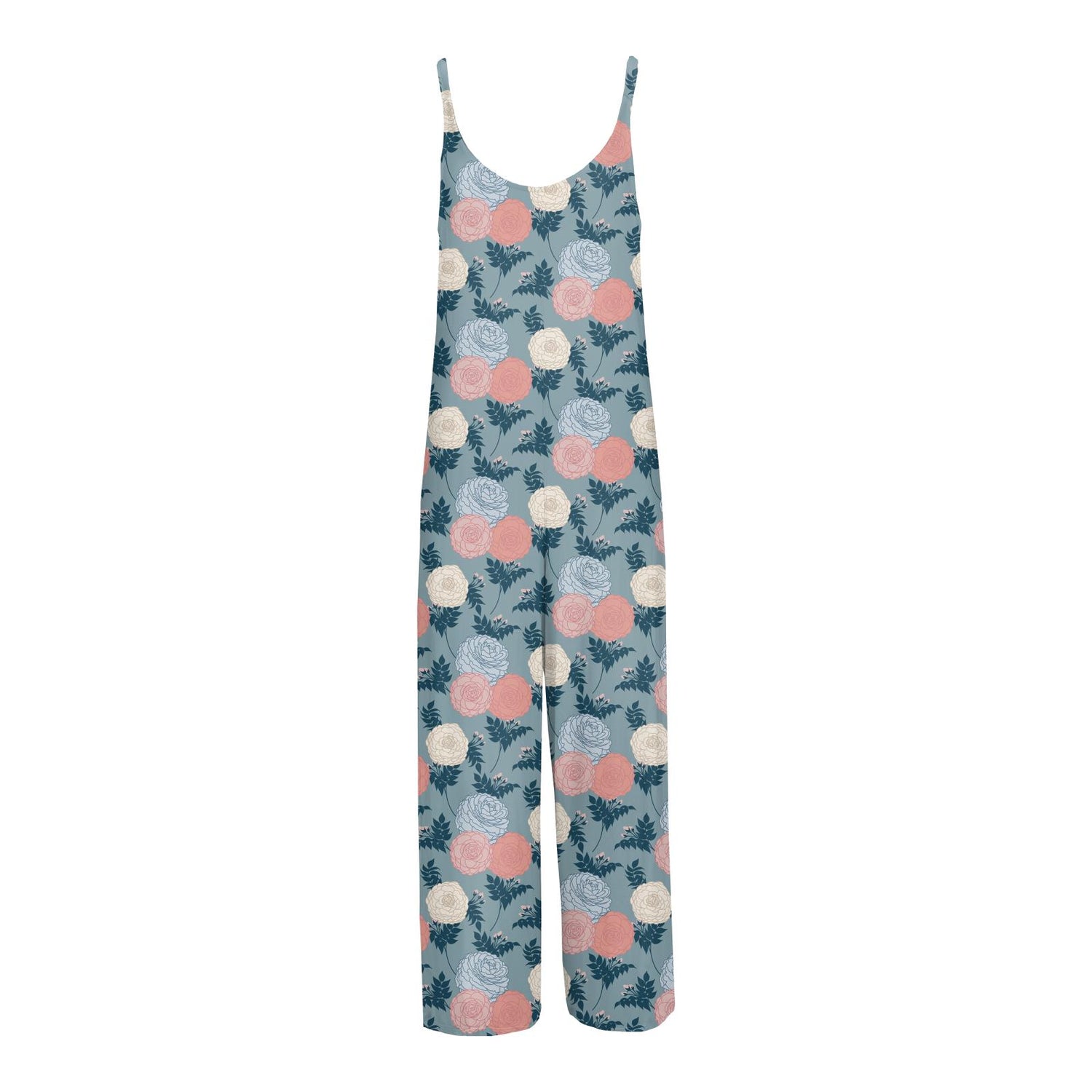 Women's Print Lounge Romper in Stormy Sea Enchanted Floral