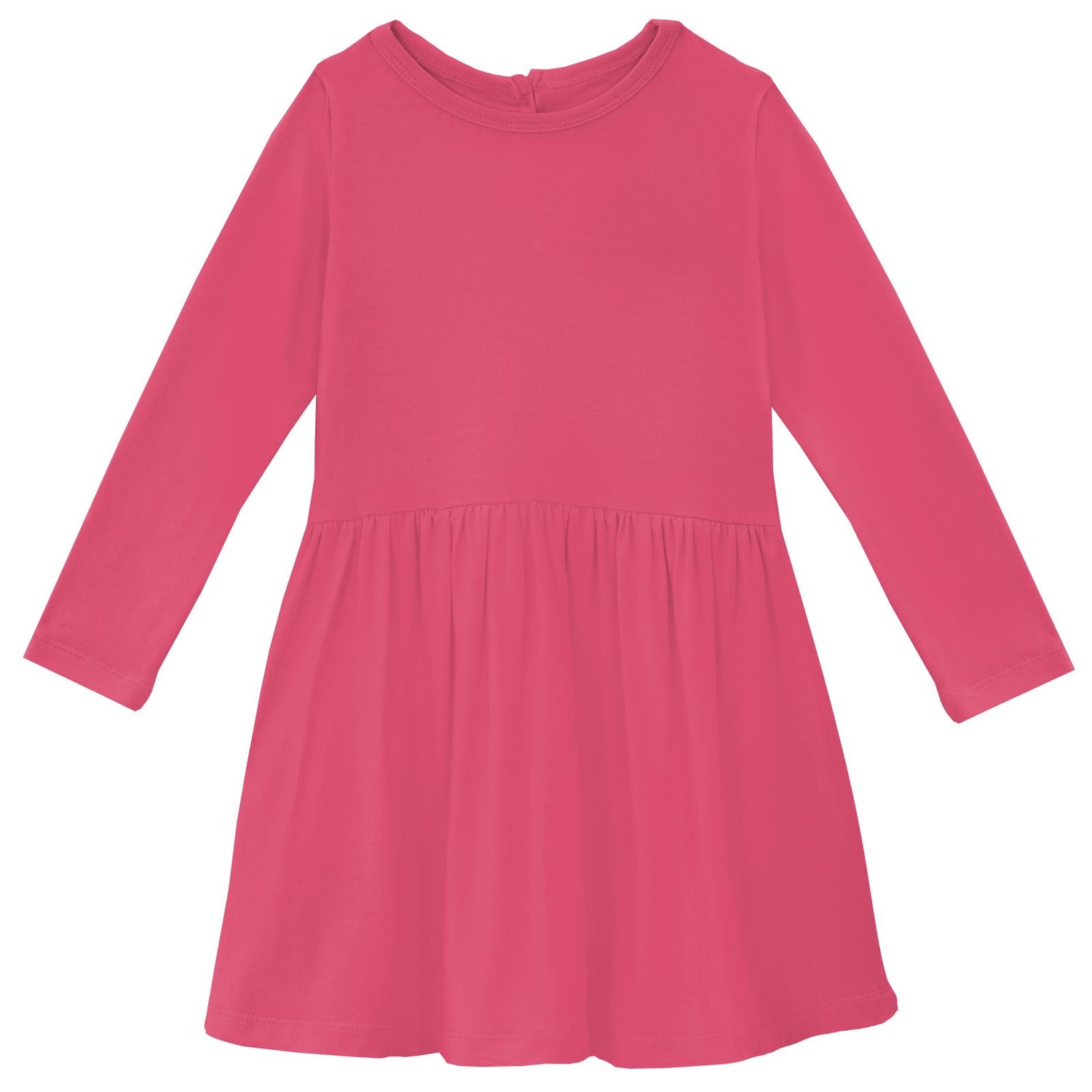 Long Sleeve Twirl Dress with Pockets in Winter Rose