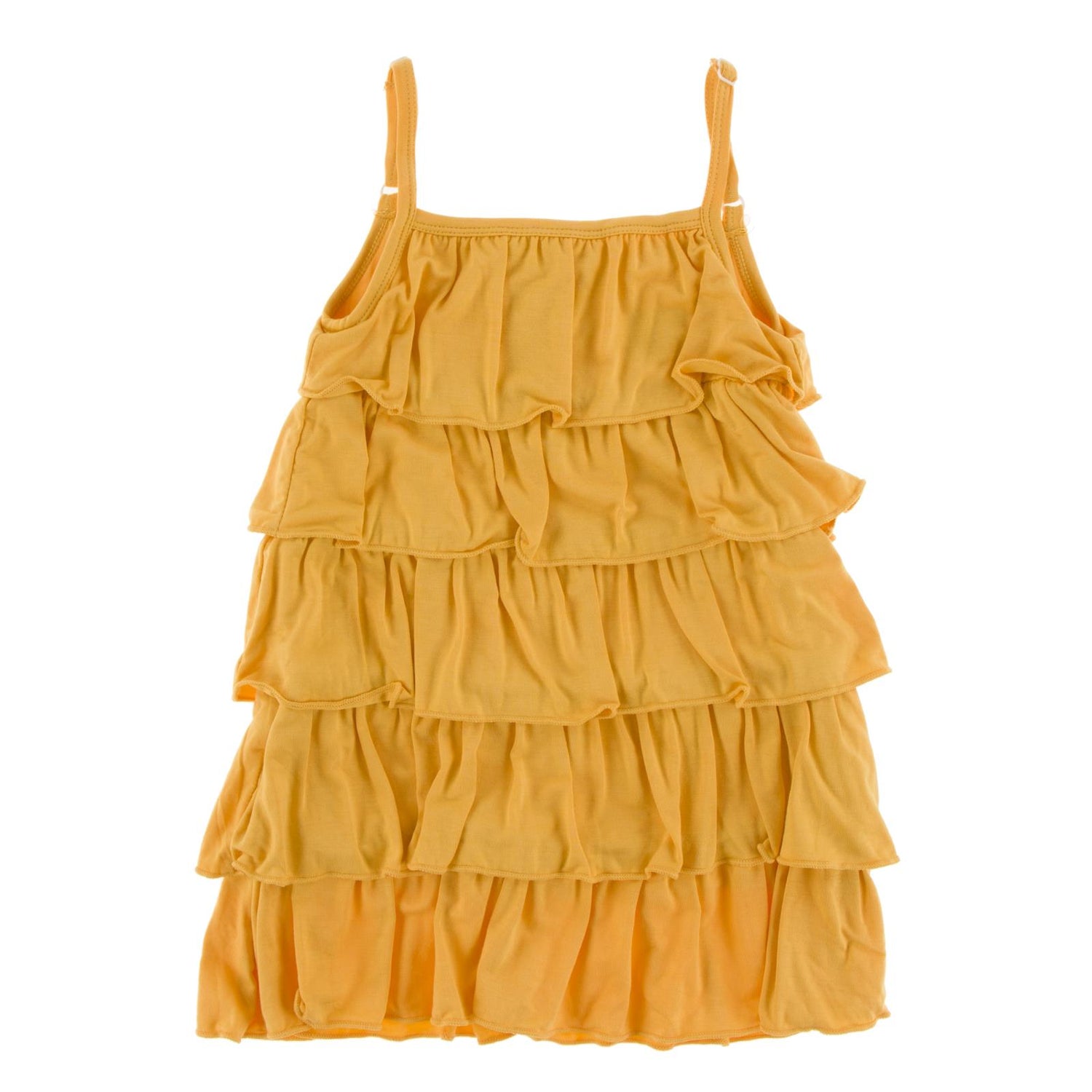 Tiered Ruffle Dress in Marigold