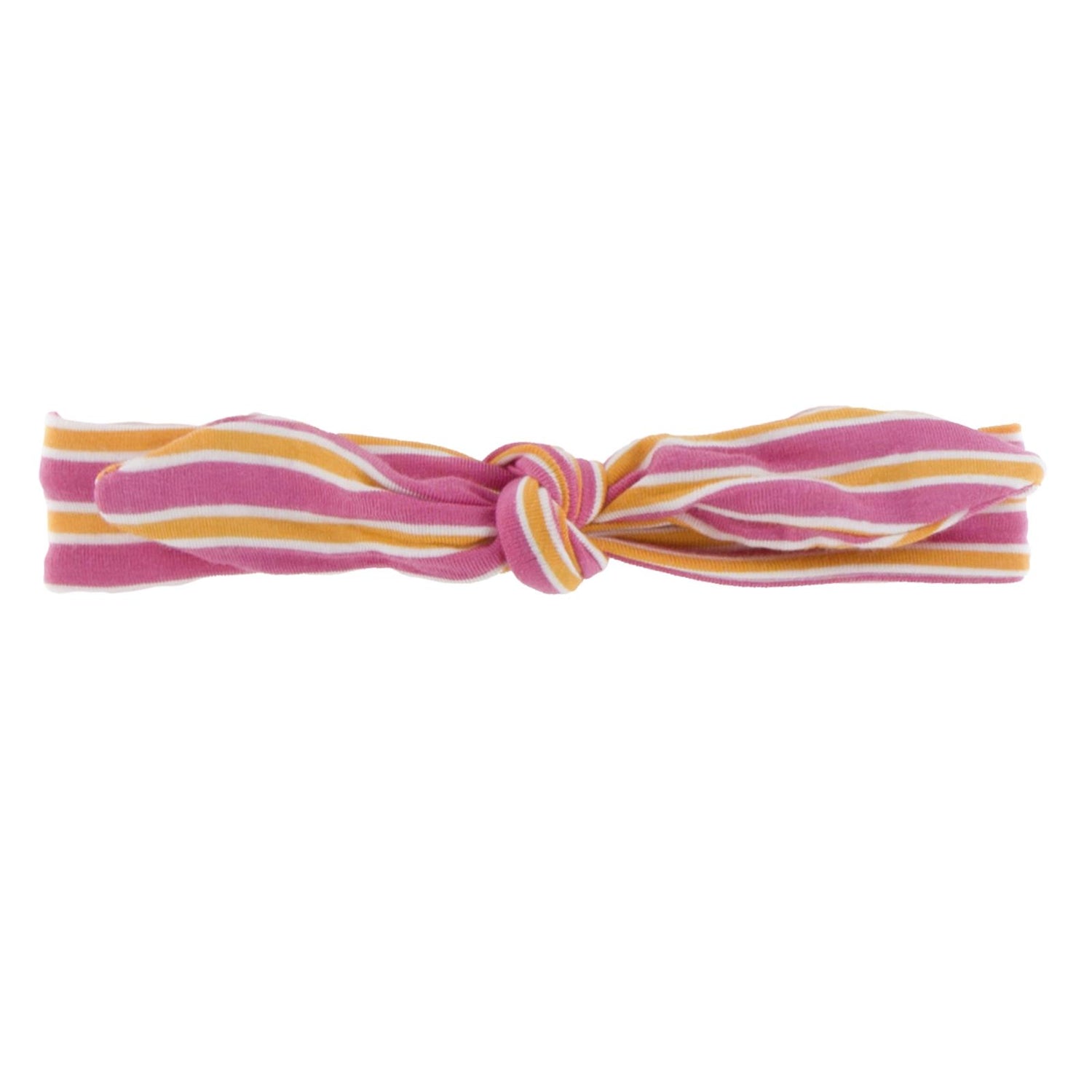 Print Bow Headband in Flamingo Brazil Stripe (165651)