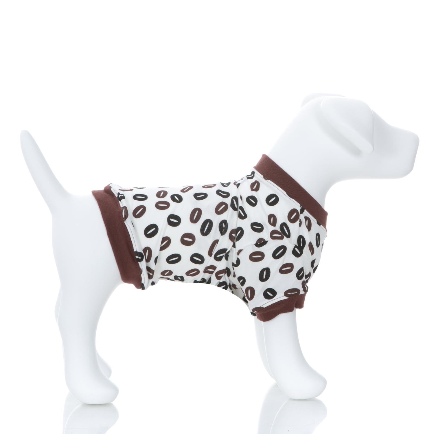 Print Dog Jammies in Natural Coffee Beans