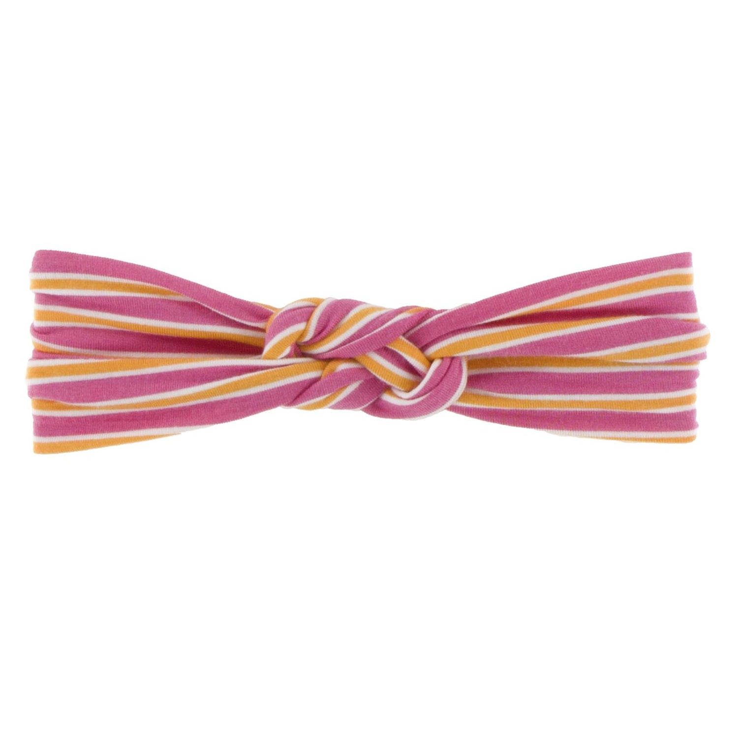 Print Knot Headband in Flamingo Brazil Stripe (165185)