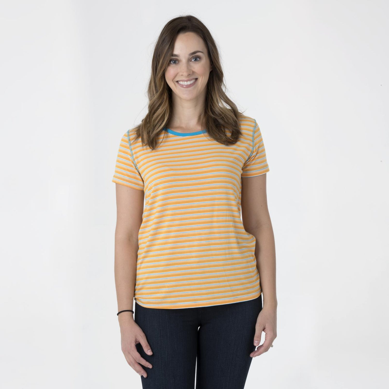 Print Relaxed Short Sleeve Tee in Tamarin Brazil Stripe