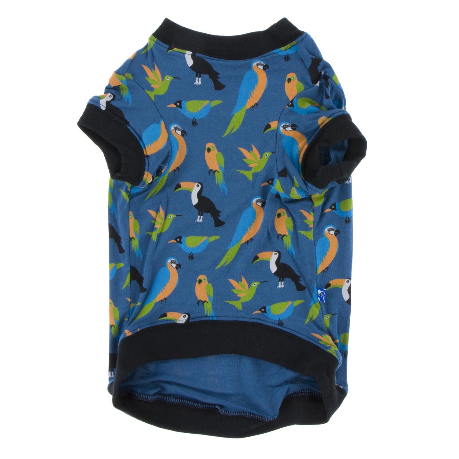 Print Dog Jammies in Twilight Tropical Birds