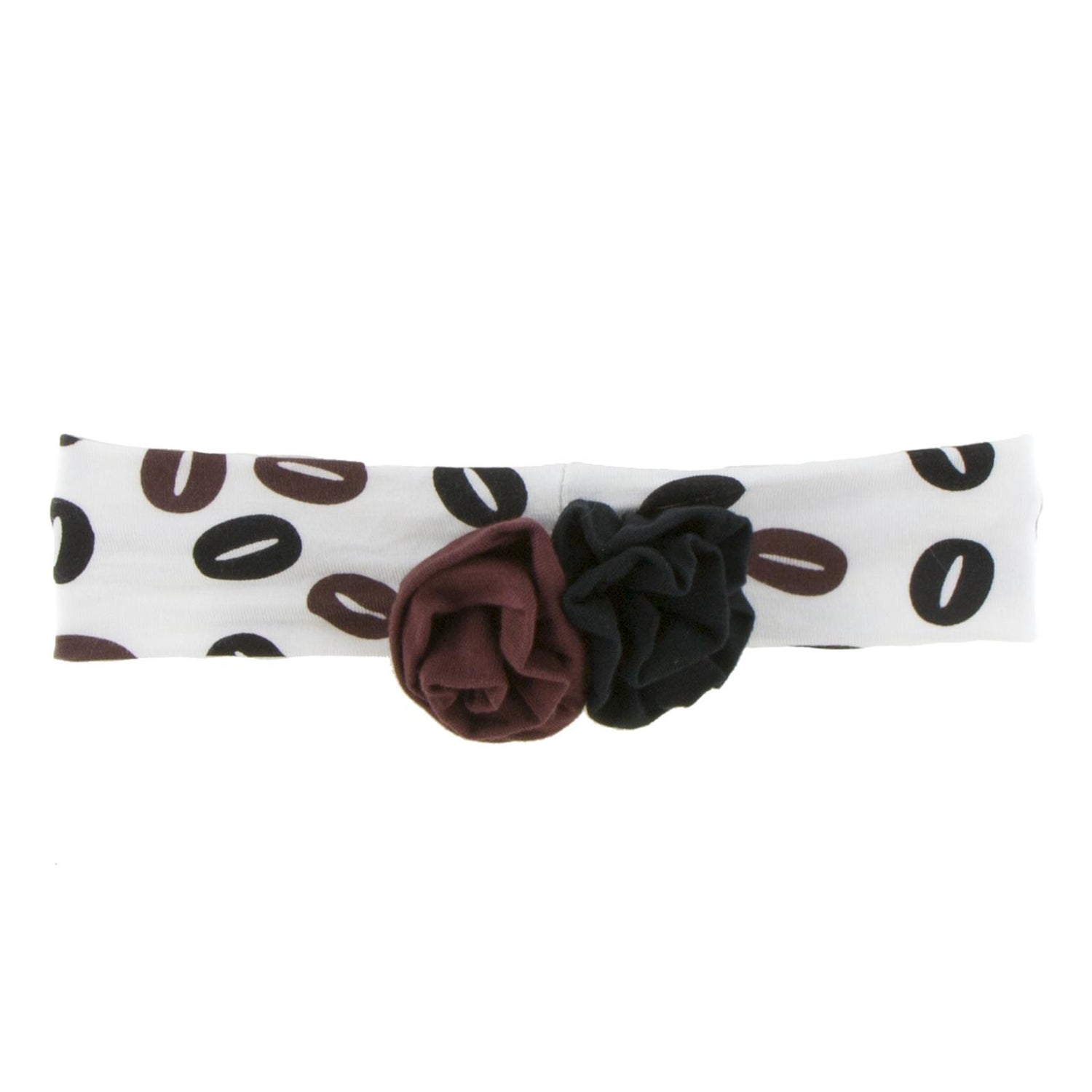 Print Flower Headband in Natural Coffee Beans (166300)