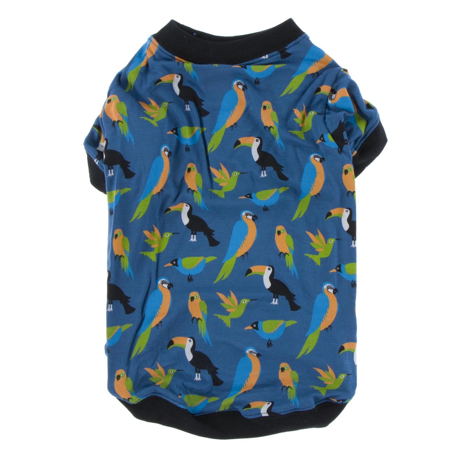 Print Dog Jammies in Twilight Tropical Birds