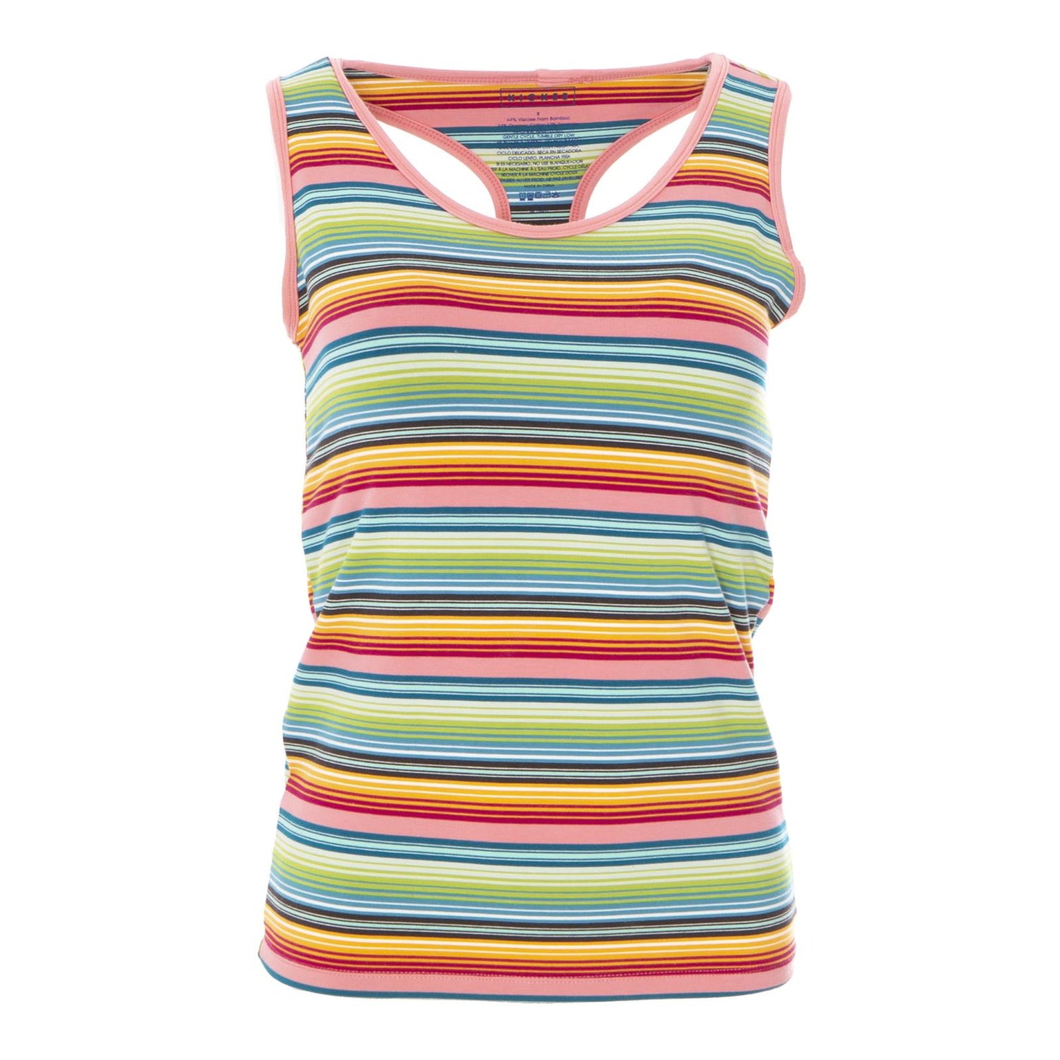 Print Women's Luxe Tank in Cancun Strawberry Stripe