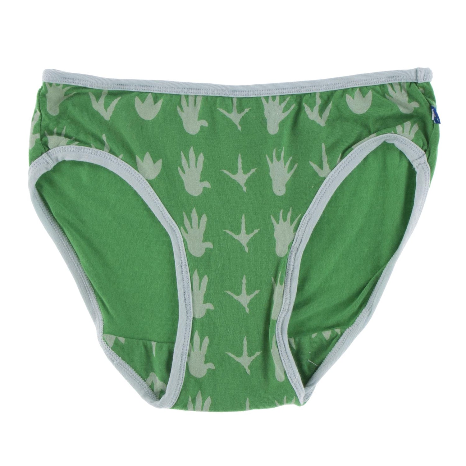 Print Girl Underwear in Dino Tracks with Spring Sky