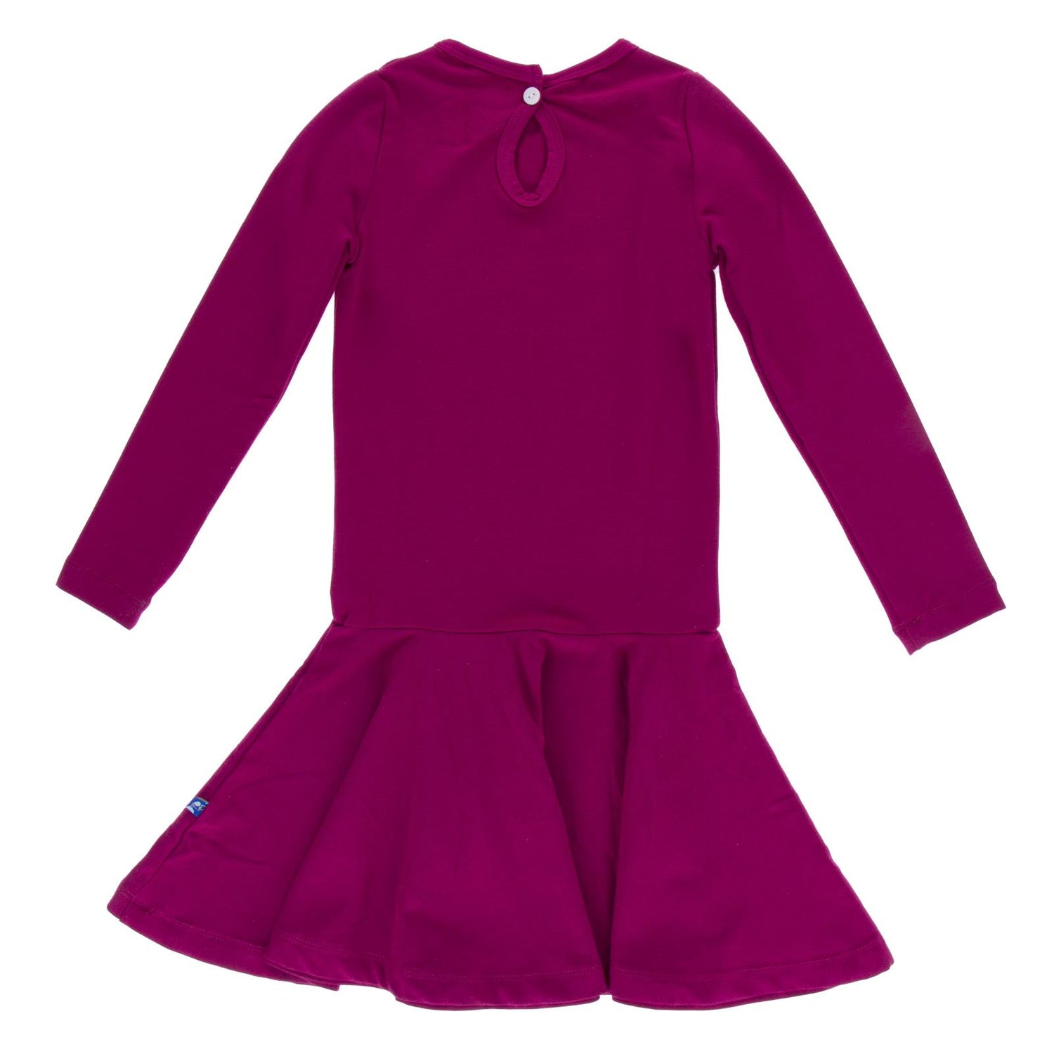 Long Sleeve Luxe Keyhole Dress in Dragonfruit