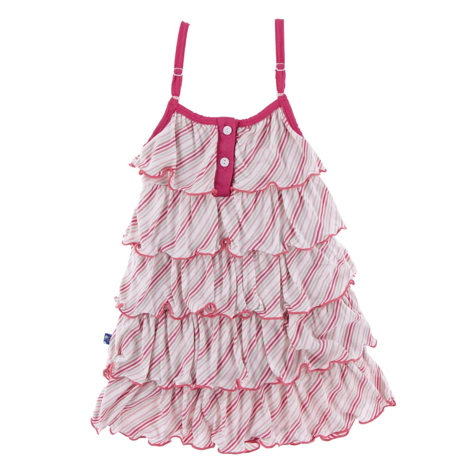 Print Tiered Ruffle Dress in Girl Desert Stripe