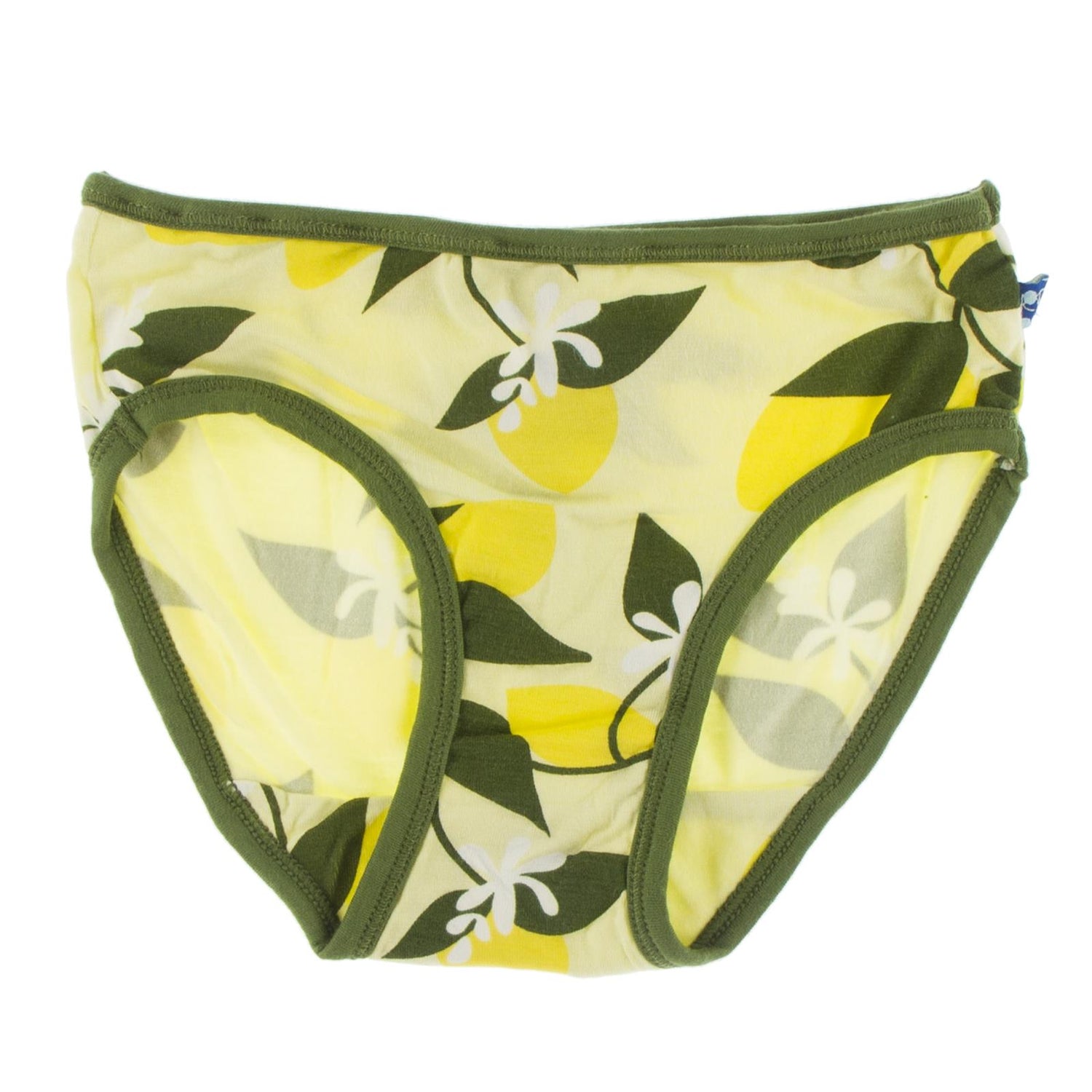 Print Girl Underwear in Lime Blossom Lemon Tree with Pesto