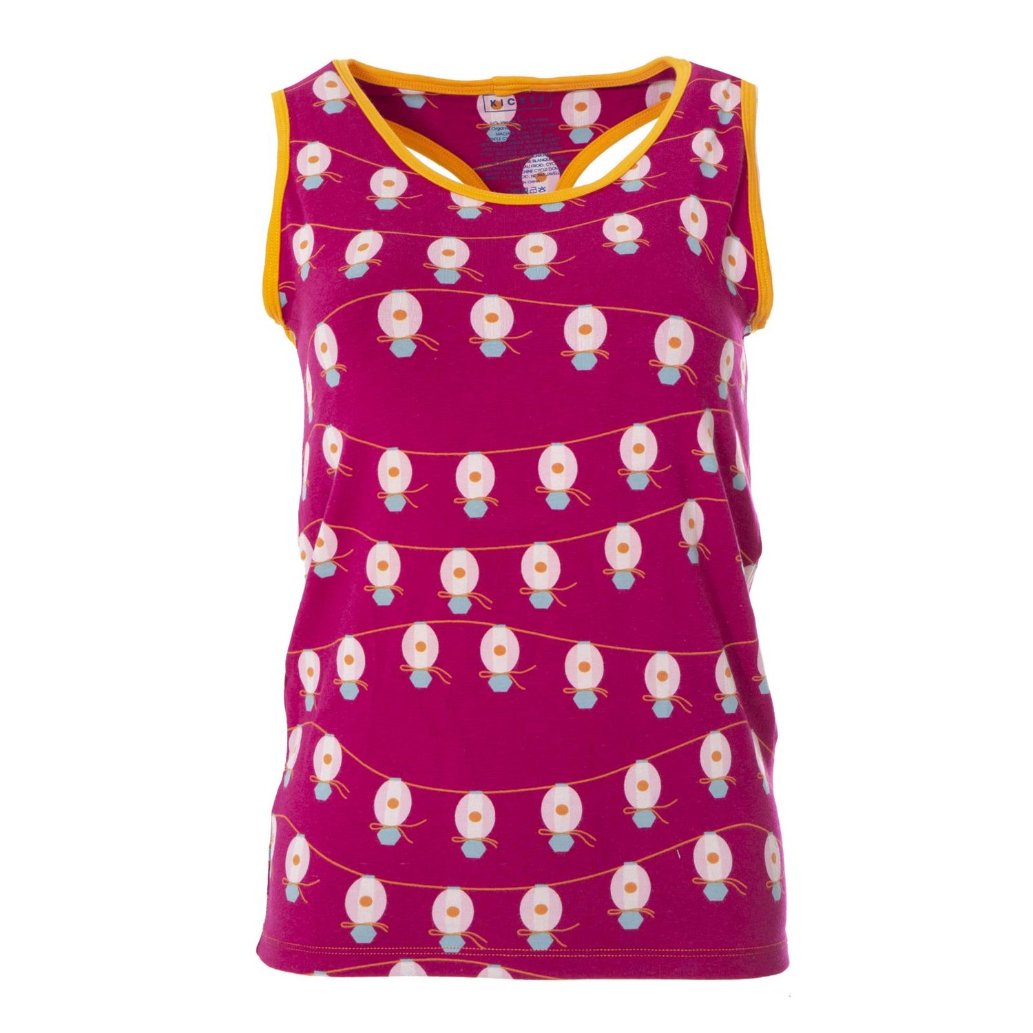 Print Women's Luxe Tank in Dragonfruit Lantern Festival