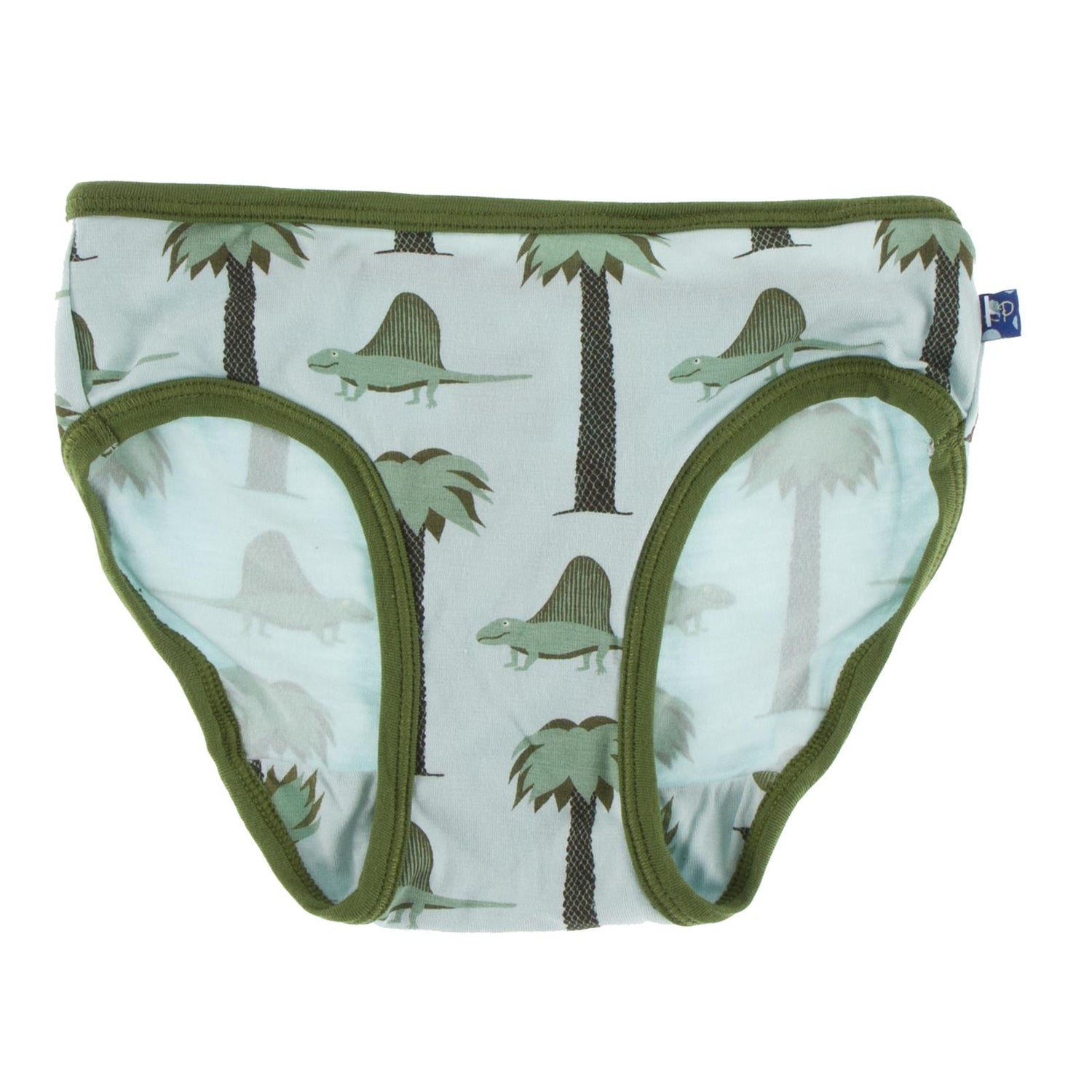 Print Girl Underwear in Dimetrodon with Moss