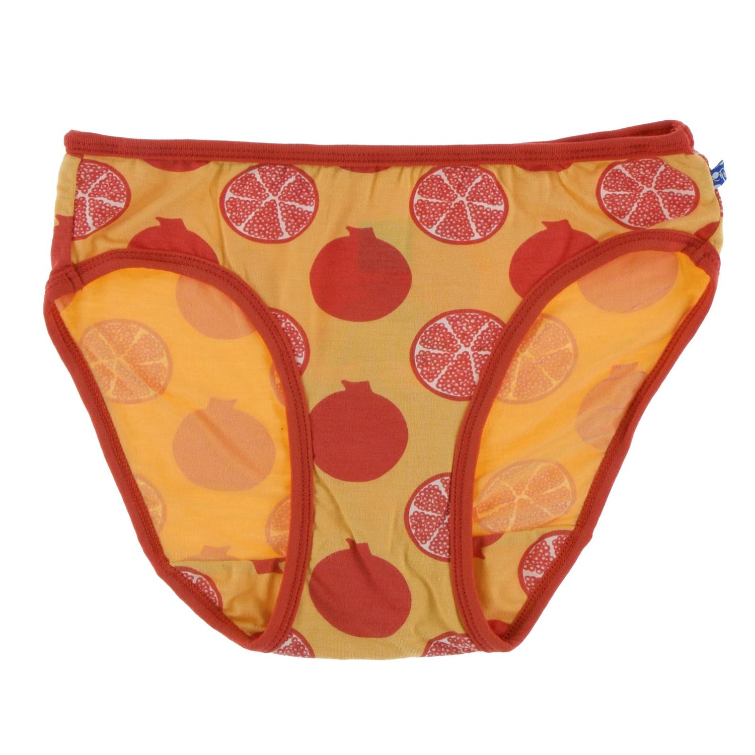 Print Girl Underwear in Marigold Pomegranate with Poppy