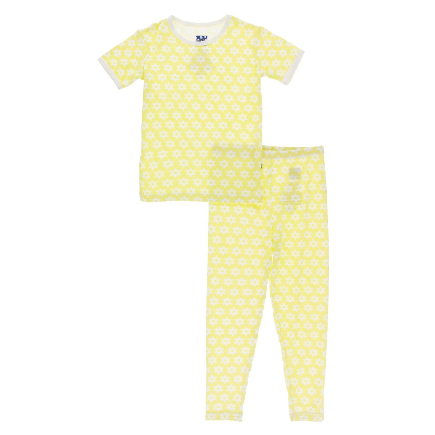 Print Short Sleeve Pajama Set in Lime Blossom Stellini