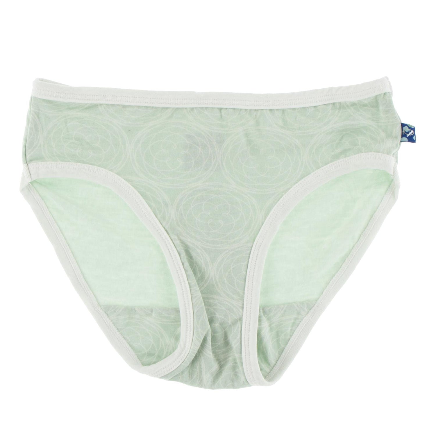 Print Girl Underwear in Aloe Venus Orbit with Natural