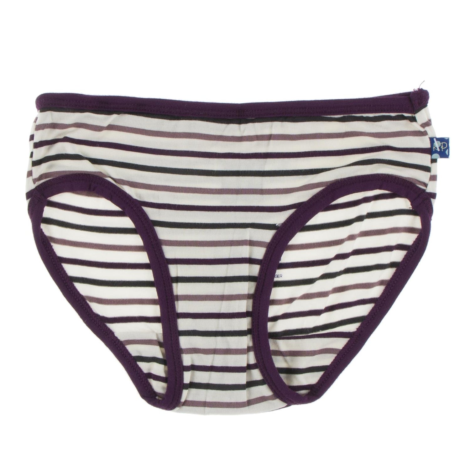 Print Girl Underwear in Tuscan Vineyard Stripe with Wine Grapes