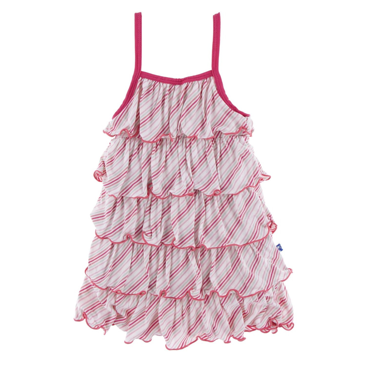 Print Tiered Ruffle Dress in Girl Desert Stripe