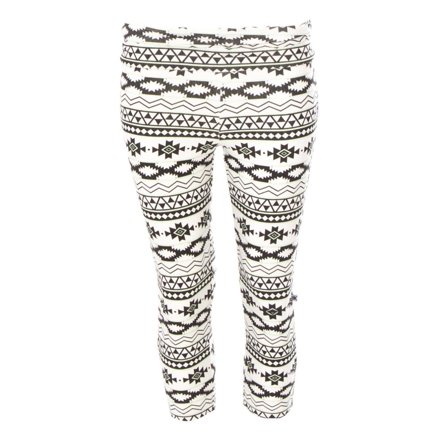 Print Women's Luxe 3/4 Leggings in Natural Mayan Pattern