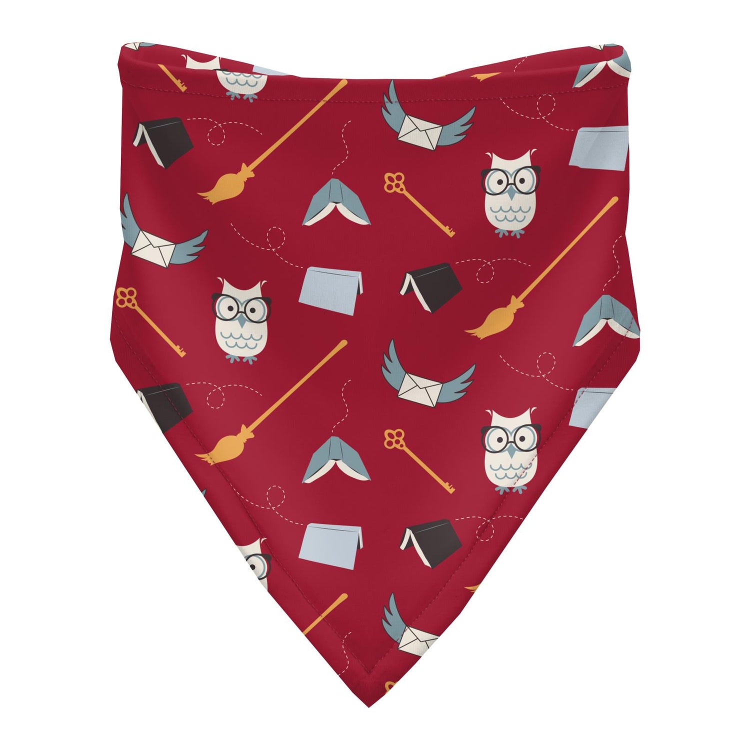 Print Bandana Bib in Crimson Magical World