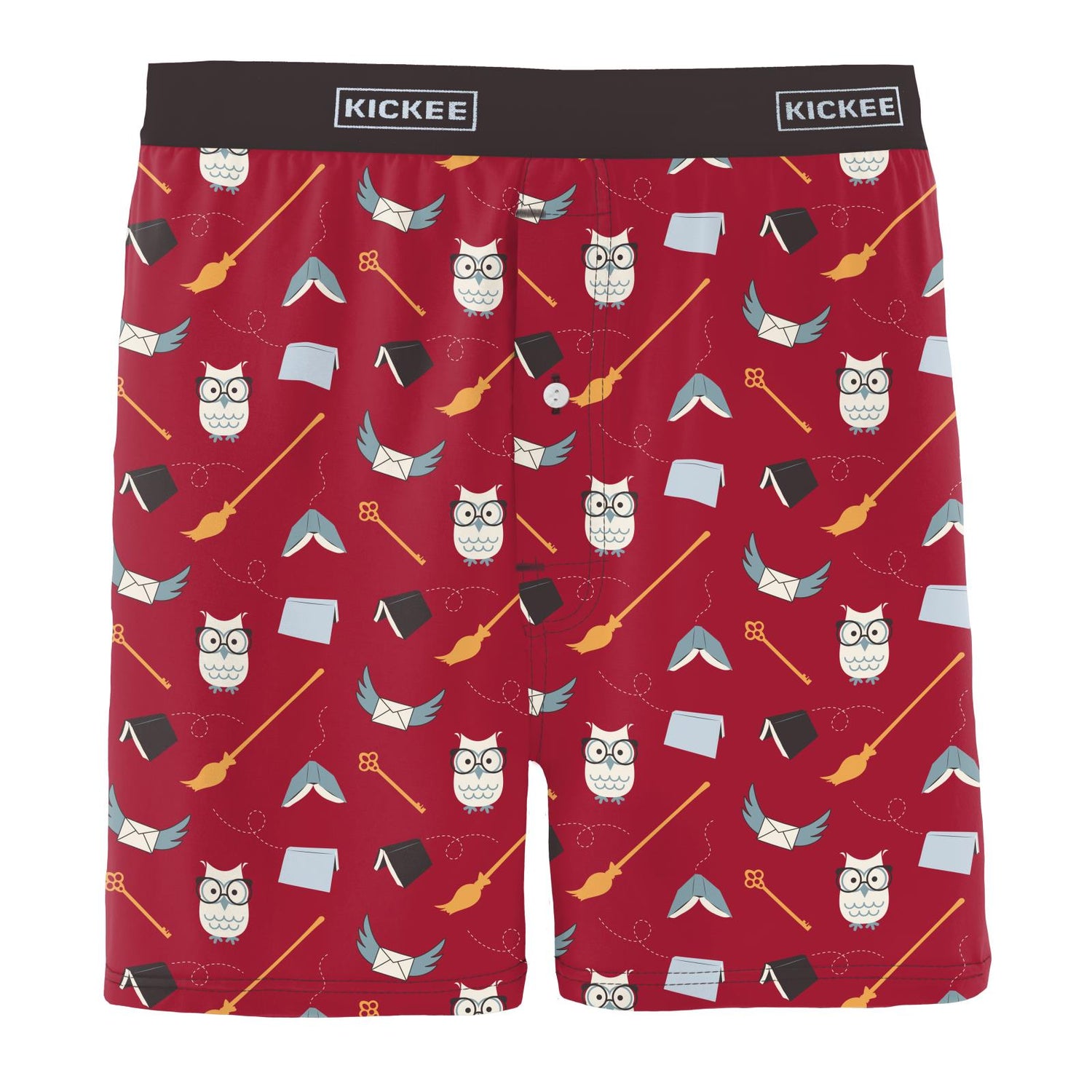 Men's Print Boxer Shorts in Crimson Magical World