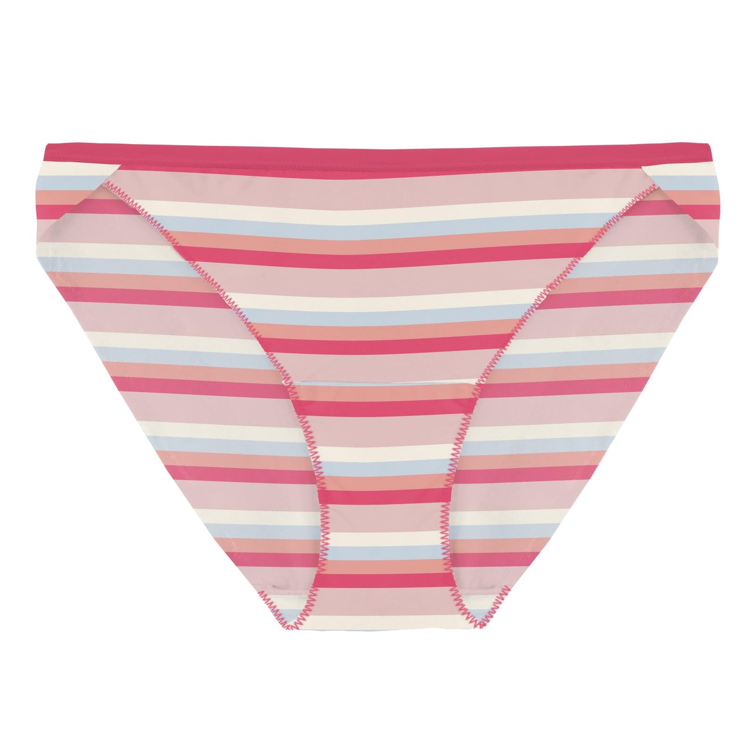 Women's Print Bikini Brief in Baby Rose Stripe