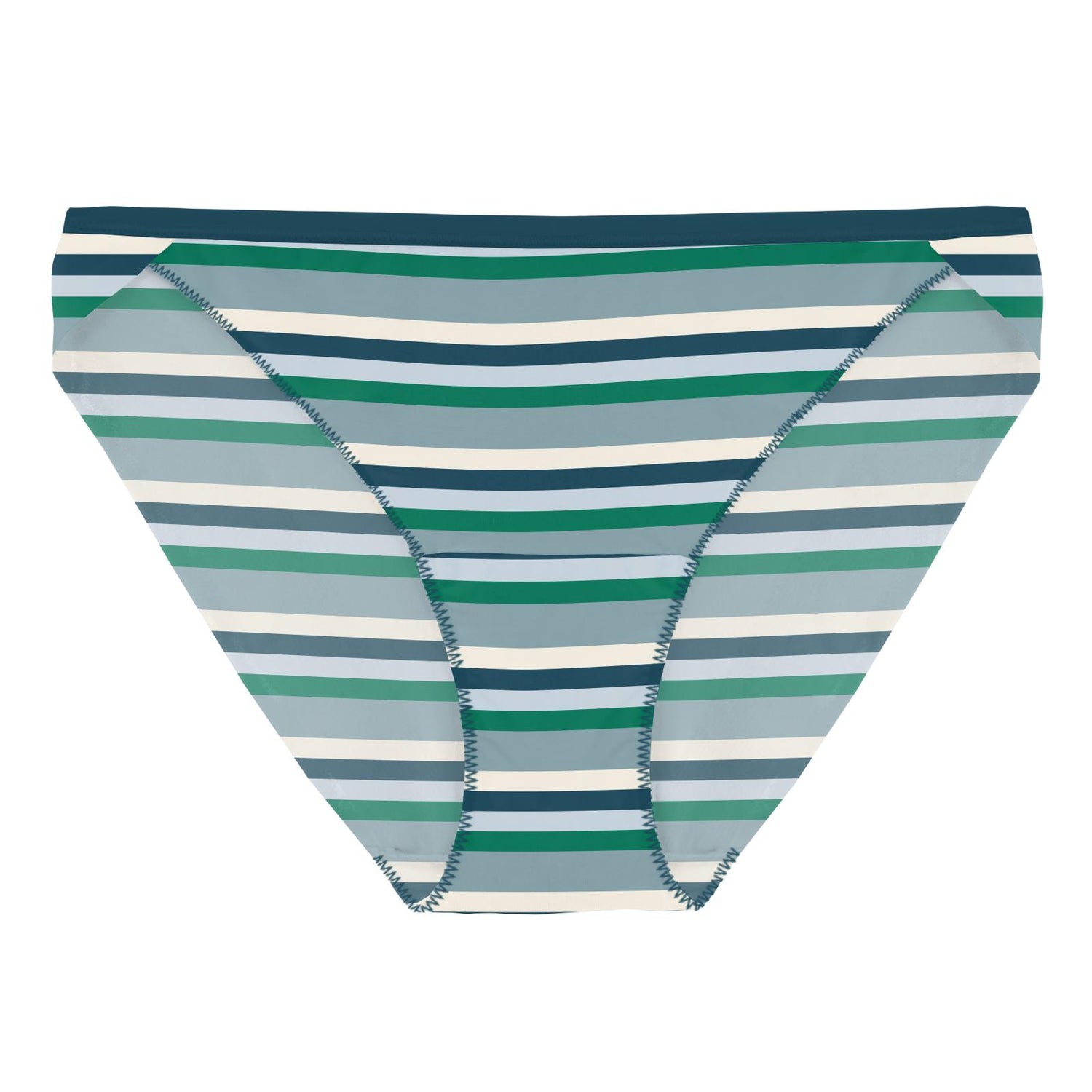 Women's Print Bikini Brief in Stormy Sea Stripe